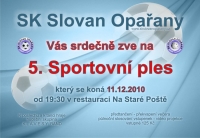 Pozvánka na 5. Sportovní ples 2010